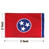 2'x3' Tennessee Nylon Outdoor Flag